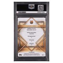 Lamine Yamal PSA 9 2023-24 Topps FC Barcelona Team Set Gold Drip Rookie RC Card #GD5