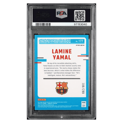Lamine Yamal PSA 9 2023-24 Donruss FIFA Optic Red Rated Rookie #d/ 299 Card #177