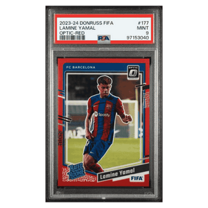 Lamine Yamal PSA 9 2023-24 Donruss FIFA Optic Red Rated Rookie #d/ 299 Card #177