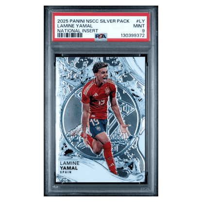Lamine Yamal PSA 9 2025 Panini National Sports Collectors Convention Silver Pack National Insert #d/ 99 Card #LY