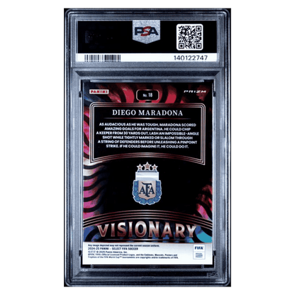 Diego Maradona PSA 9 2024-25 Panini Select FIFA Visionary SSP Card #18