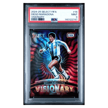 Diego Maradona PSA 9 2024-25 Panini Select FIFA Visionary SSP Card #18