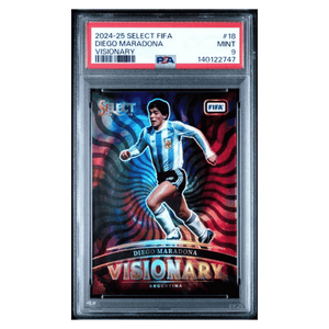 Diego Maradona PSA 9 2024-25 Panini Select FIFA Visionary SSP Card #18