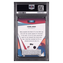 Lionel Messi PSA 8 2024 Topps Chrome MLS South Beach Superstar Orange Refractor #d/ 25 Card #SB6