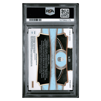Lionel Messi PSA 9 2023-24 Panini Select FIFA Purple Mojo Card #221
