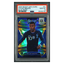 Kylian Mbappe PSA 10 2020 Panini Select UEFA Euro Blue Prizm #d/ 225 Card #51