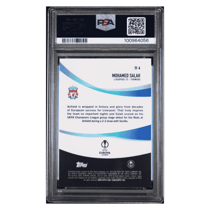 Mohamed Salah PSA 10 2023-24 Topps Chrome UEFA Club Competitions Tifo Card #TF4