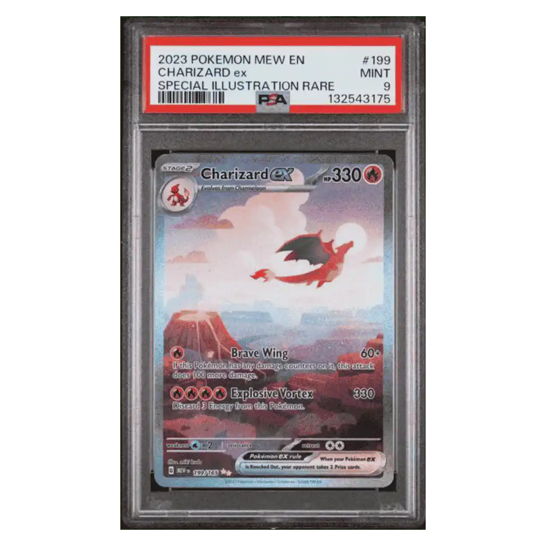 Charizard ex PSA 9 2023 Pokemon Mew Special Illustration Rare Card #199