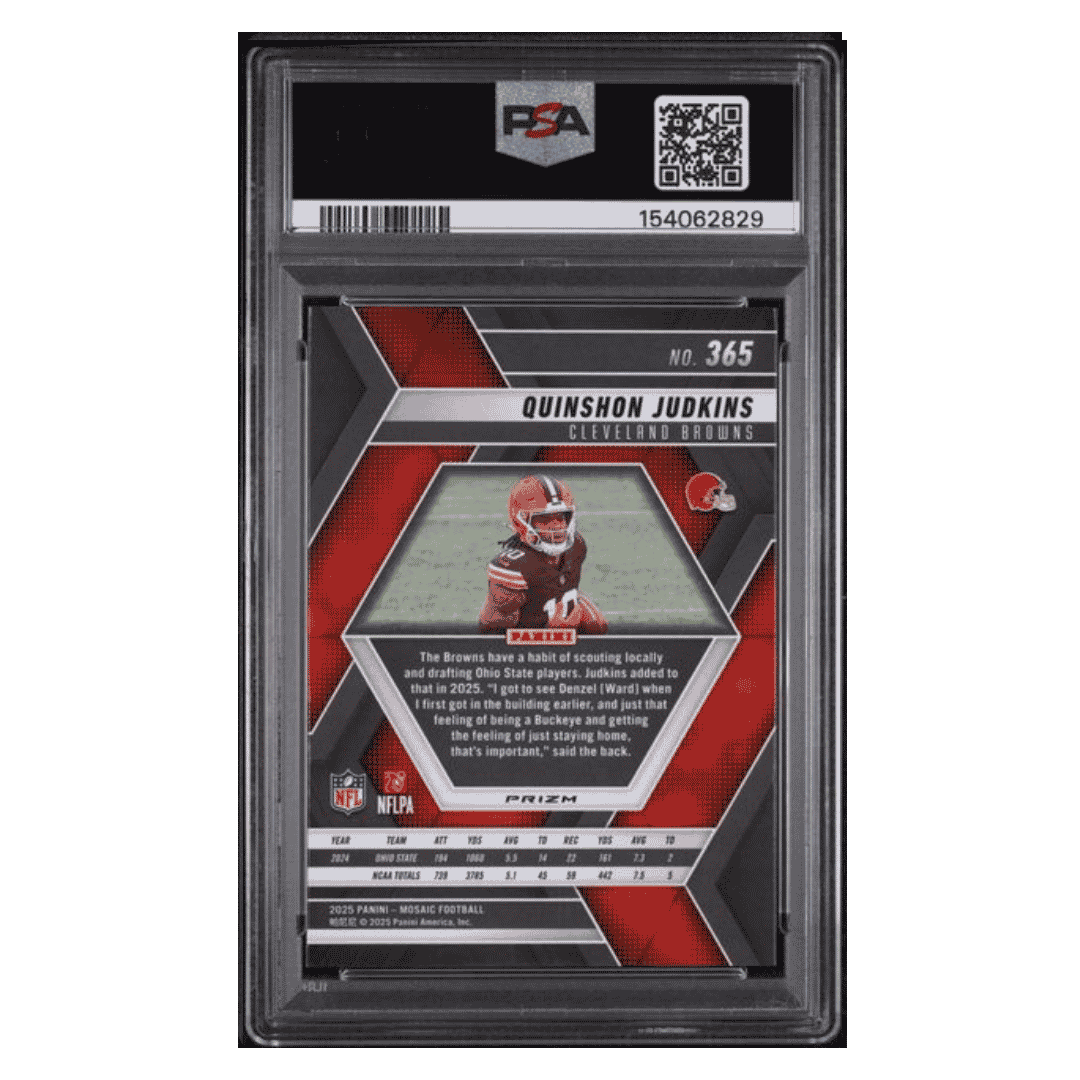 Quinshon Judkins PSA 10 2025 Panini Mosaic Genesis Rookie RC Case Hit Card #365