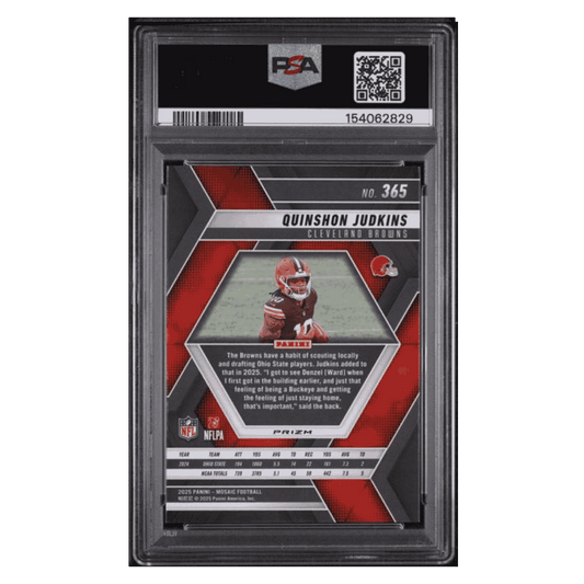 Quinshon Judkins PSA 10 2025 Panini Mosaic Genesis Rookie RC Case Hit Card #365