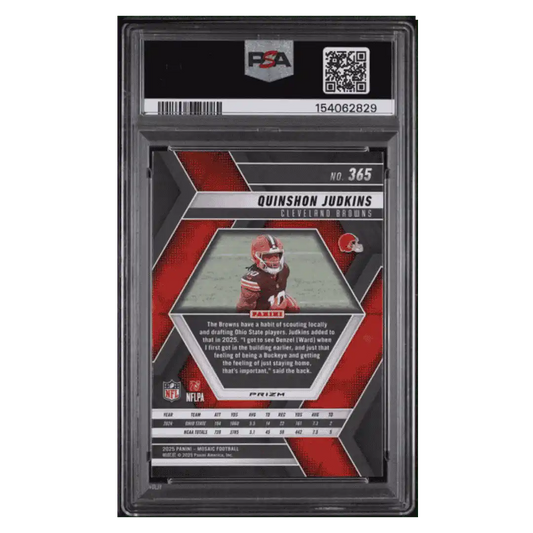 Quinshon Judkins PSA 10 2025 Panini Mosaic Genesis Rookie RC Case Hit Card #365