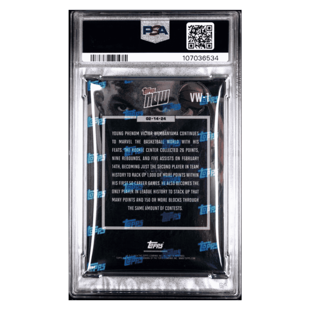 Victor Wembanyama PSA 9 2023 Topps Now Rookie RC Card #VW1