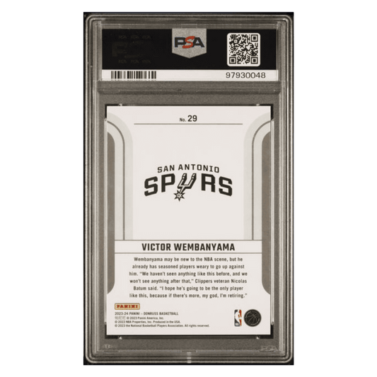 Victor Wembanyama PSA 10 2023 Donruss Franchise Features Rookie RC Card #29