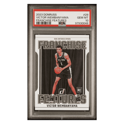 Victor Wembanyama PSA 10 2023 Donruss Franchise Features Rookie RC Card #29