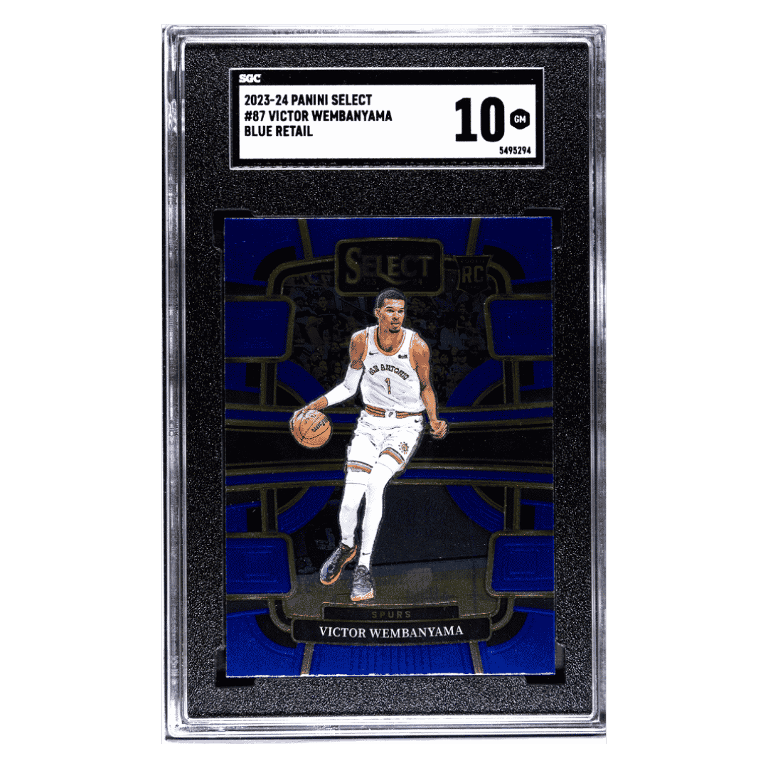 Victor Wembanyama SGC 10 2023-24 Panini Select Blue Retail Rookie RC Card #87