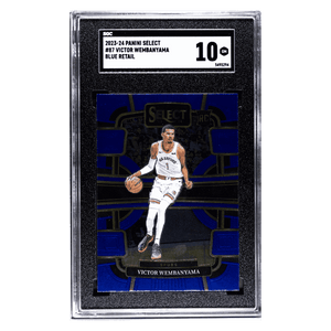 Victor Wembanyama SGC 10 2023-24 Panini Select Blue Retail Rookie RC Card #87