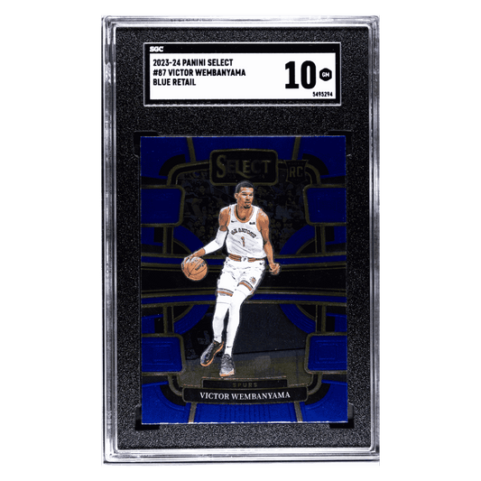 Victor Wembanyama SGC 10 2023-24 Panini Select Blue Retail Rookie RC Card #87