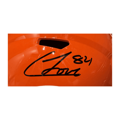Colston Loveland Chicago Bears Autographed Full Size Alternate Orange Replica Helmet with inscription - JSA COA