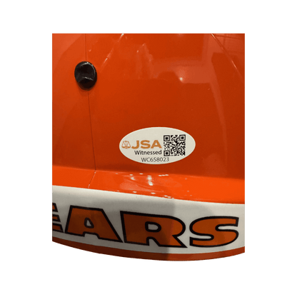 Colston Loveland Chicago Bears Autographed Full Size Alternate Orange Replica Helmet with inscription - JSA COA
