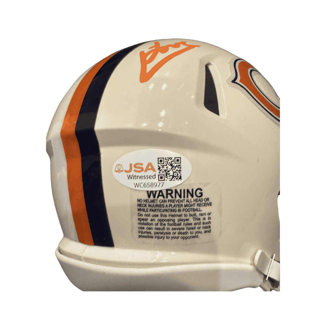 Colston Loveland Chicago Bears Autographed Mini Retro Helmet - JSA COA