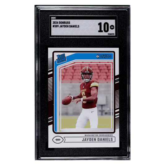 Jayden Daniels SGC 10 2024 Panini Donruss Rated Rookie Card #389