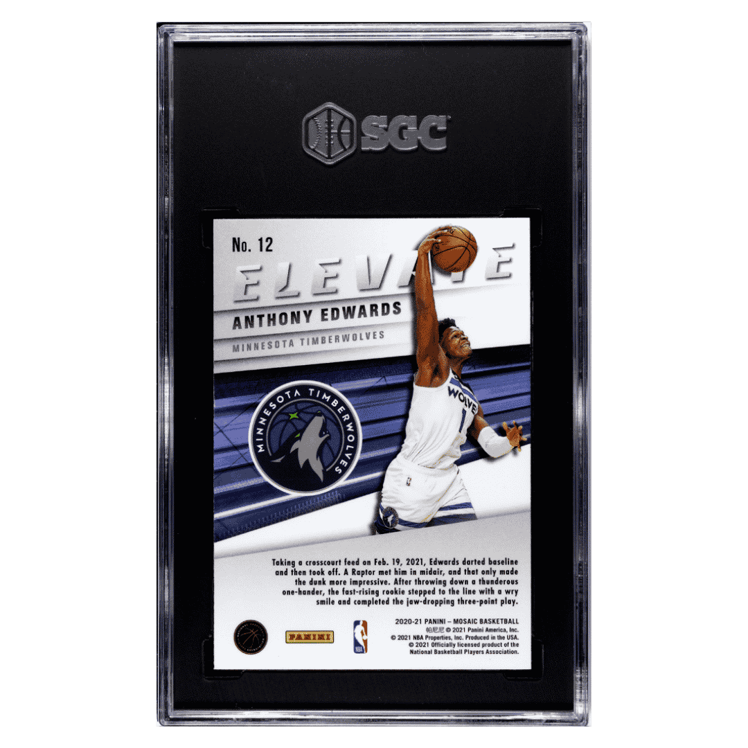 Anthony Edwards SGC 10 2020-21 Panini Mosaic Elevate Card #12