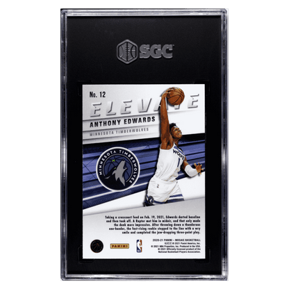 Anthony Edwards SGC 10 2020-21 Panini Mosaic Elevate Card #12