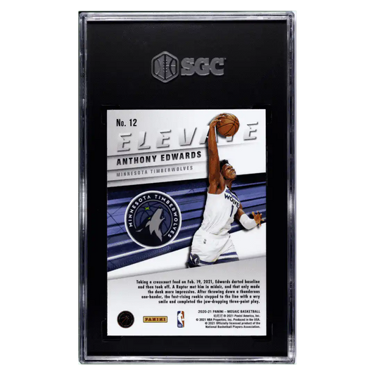 Anthony Edwards SGC 10 2020-21 Panini Mosaic Elevate Card #12