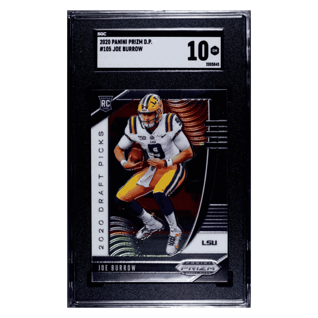Joe Burrow SGC 10 2020 Panini Prizm Draft Picks Rookie RC Card #105