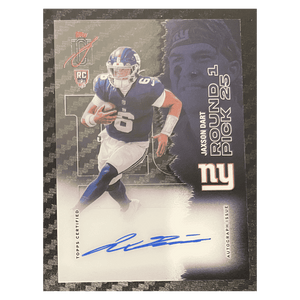 Jaxson Dart 2026 Topps Signature Certified Autograph Clearly Rookie RC Card #RCCL-JD