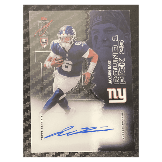 Jaxson Dart 2026 Topps Signature Certified Autograph Clearly Rookie RC Card #RCCL-JD