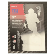 Jaxson Dart 2026 Topps Signature Certified Autograph Clearly Rookie RC Card #RCCL-JD