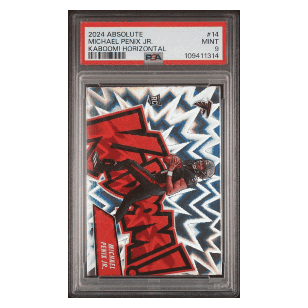 Michael Penix Jr PSA 9 2024 Panini Absolute Kaboom! Horizontal Rookie RC Card #14