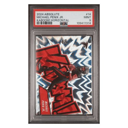 Michael Penix Jr PSA 9 2024 Panini Absolute Kaboom! Horizontal Rookie RC Card #14