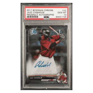 Jazz Chisholm PSA 10 2017 Topps Bowman Chrome Prospect Autographs Card #JC