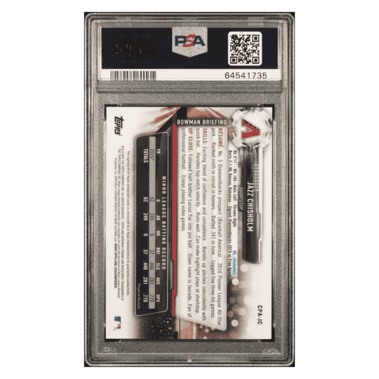 Jazz Chisholm PSA 10 2017 Topps Bowman Chrome Prospect Autographs Card #JC