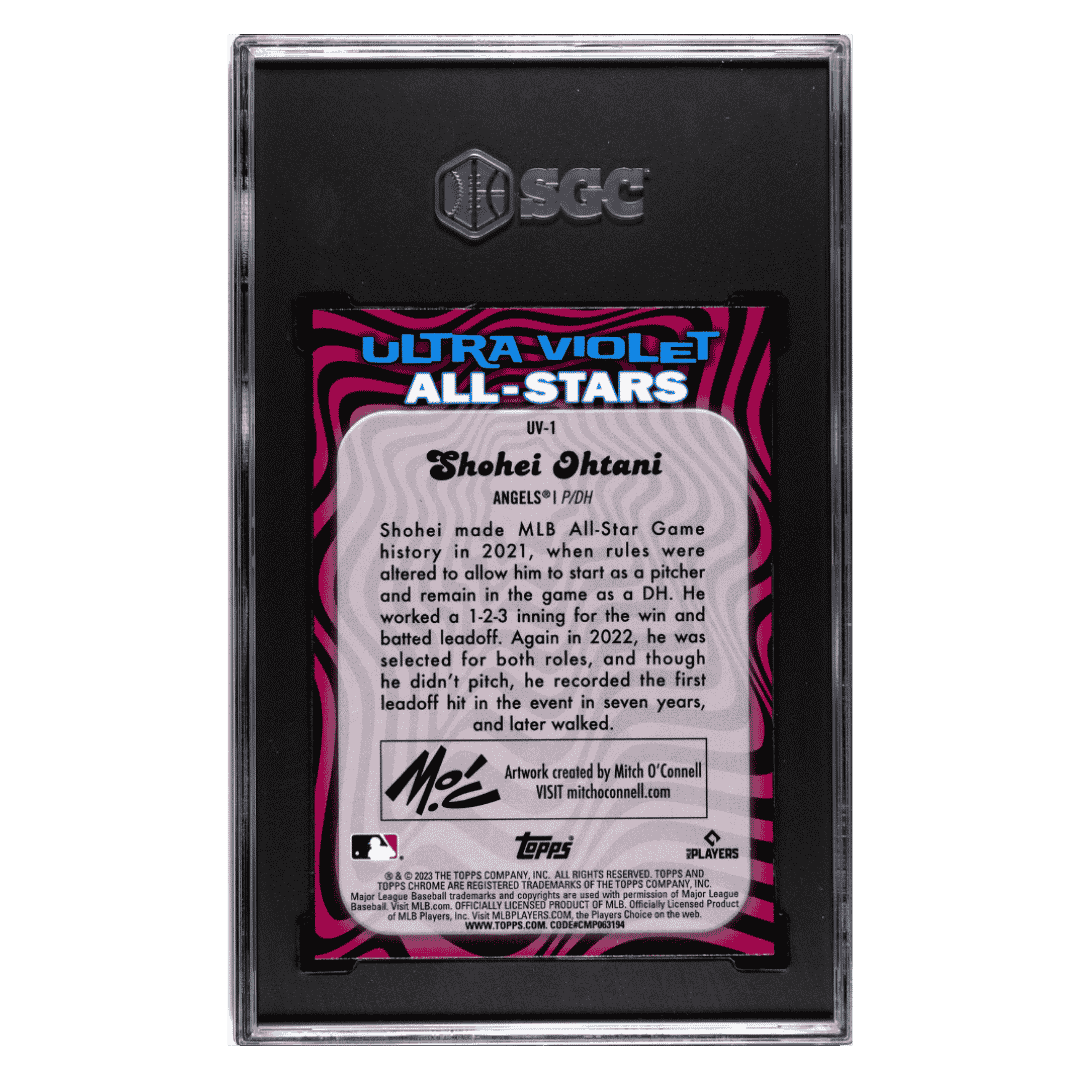 Shohei Ohtani SGC 9 2023 Topps Chrome Ultraviolet All-Stars Card #UV-1