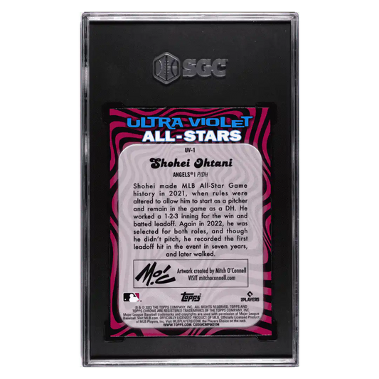 Shohei Ohtani SGC 9 2023 Topps Chrome Ultraviolet All-Stars Card #UV-1