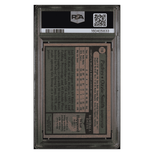 Ozzie Smith PSA 8 1979 Topps Rookie RC Card #116