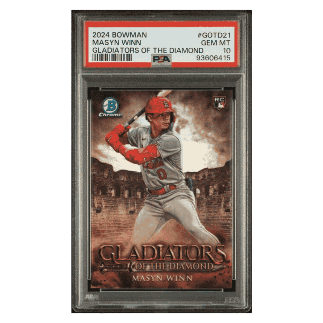 Masyn Winn PSA 10 2024 Bowman Chrome Gladiators of the Diamond Rookie RC Card #GOTD21