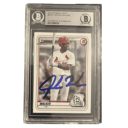 Jordan Walker 2020 Bowman Draft Autograph Rookie RC Card #BD-57