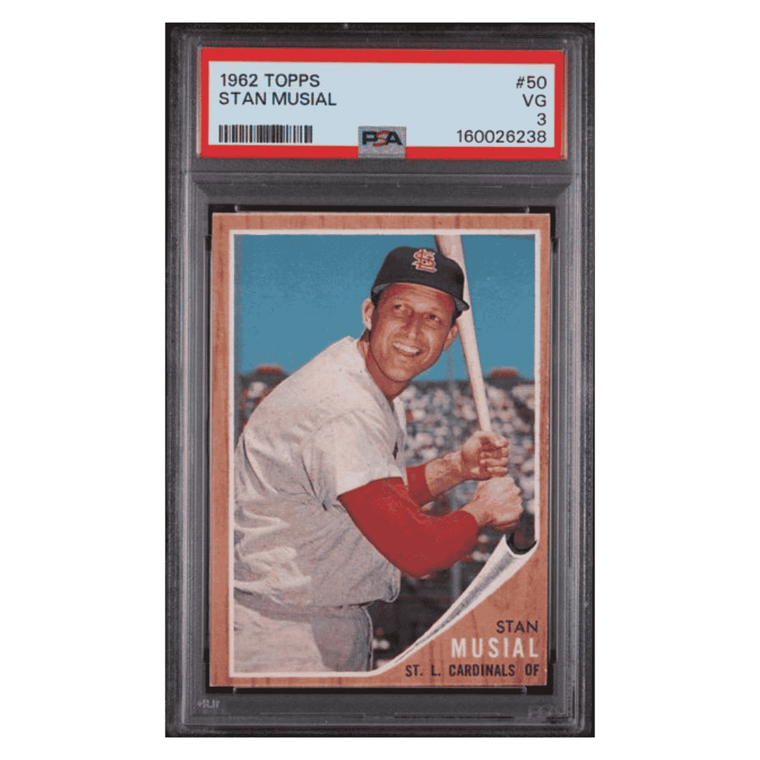 Stan Musial PSA 3 1962 Topps Card #50