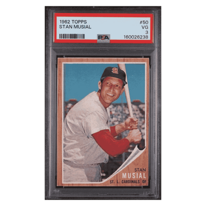 Stan Musial PSA 3 1962 Topps Card #50