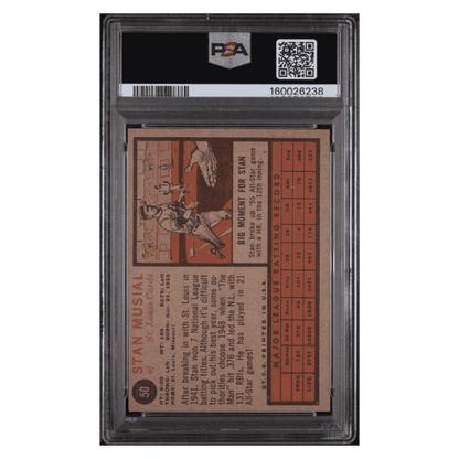 Stan Musial PSA 3 1962 Topps Card #50