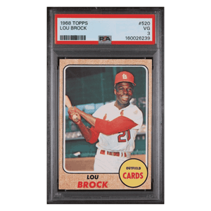 Lou Brock PSA 3 1968 Topps Card #520