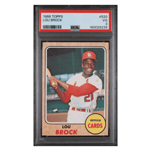 Lou Brock PSA 3 1968 Topps Card #520
