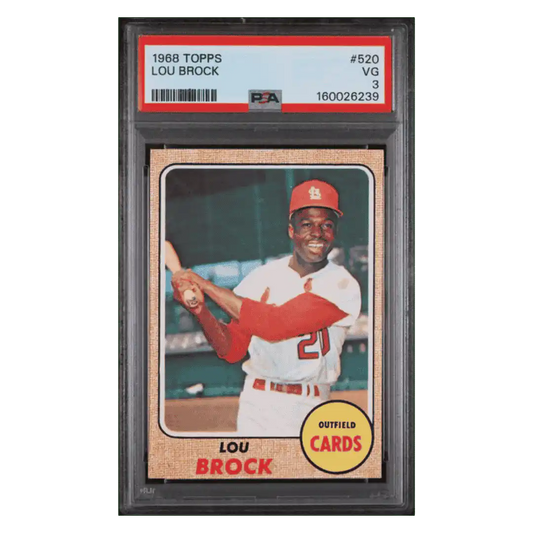 Lou Brock PSA 3 1968 Topps Card #520
