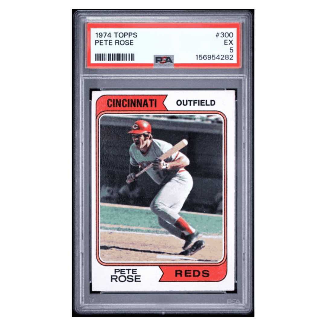 Pete Rose PSA 5 1974 Topps Card #300
