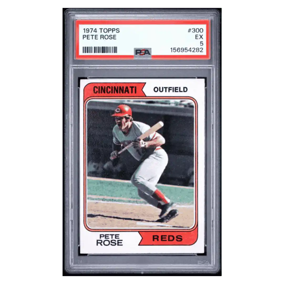 Pete Rose PSA 5 1974 Topps Card #300