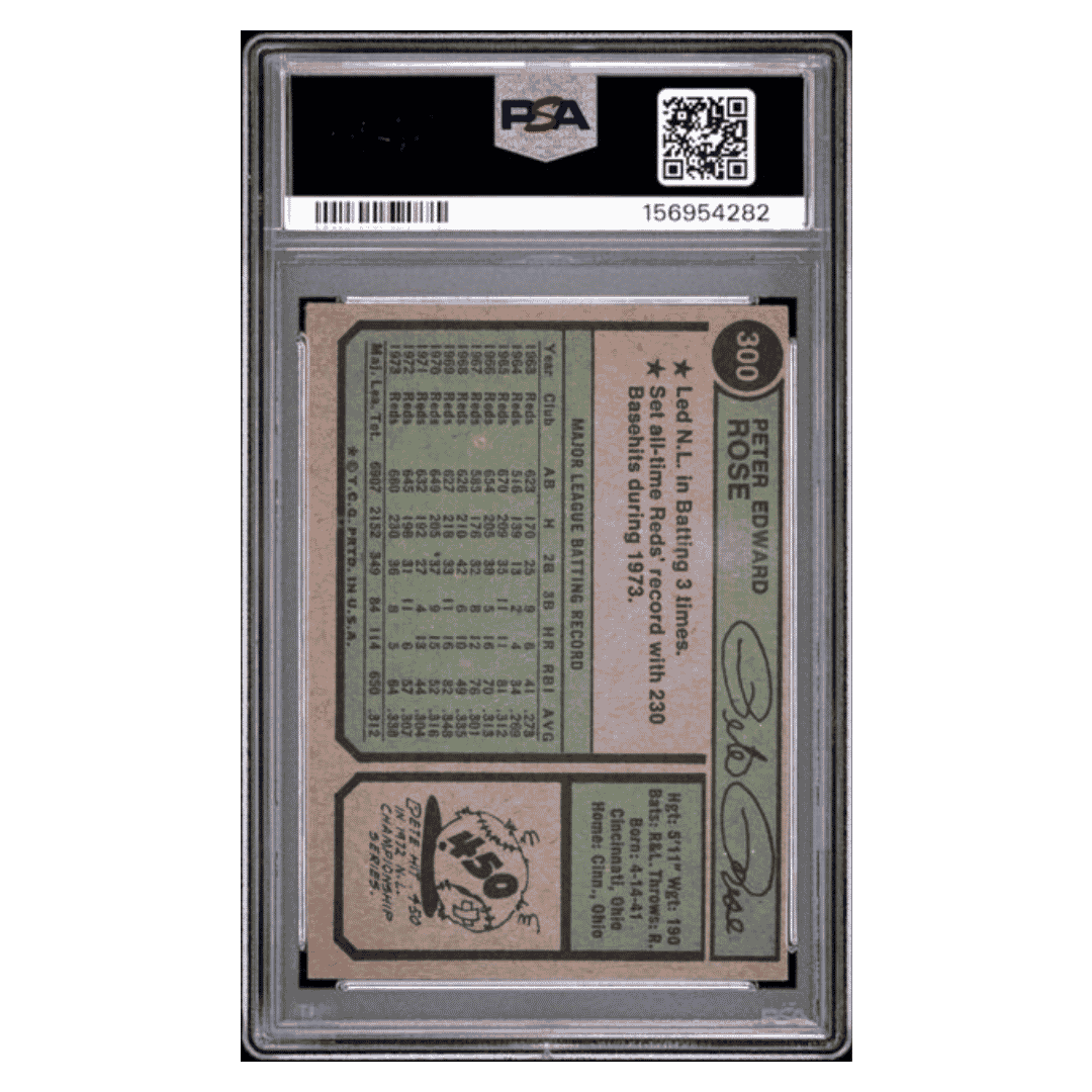 Pete Rose PSA 5 1974 Topps Card #300